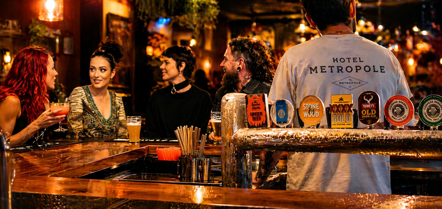 The bar at the Hotel Metropole, Lismore